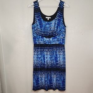 Spense Multi-color Sleeveless Jersey Knit Midi Dress Size XL